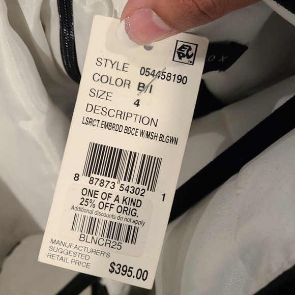 NWT Aidan Mattox Embroidered Bodice Mesh Ball Gown - Picture 9 of 9